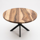 Space-Saving Round Extendable Walnut Table
