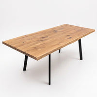 Rectangular Extendable Solid Oak Dining Table