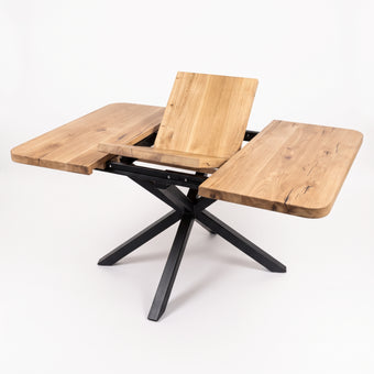 compare product Extendable Drop Leaf Solid Oak Dining Table