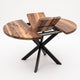 Round Extendable Walnut Dining Table