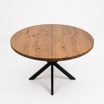 compare product Round Extendable Solid Oak Dining Table