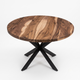 Expandable Round Dining Table in Solid Walnut