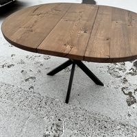 Round Extendable Solid Oak Dining Table