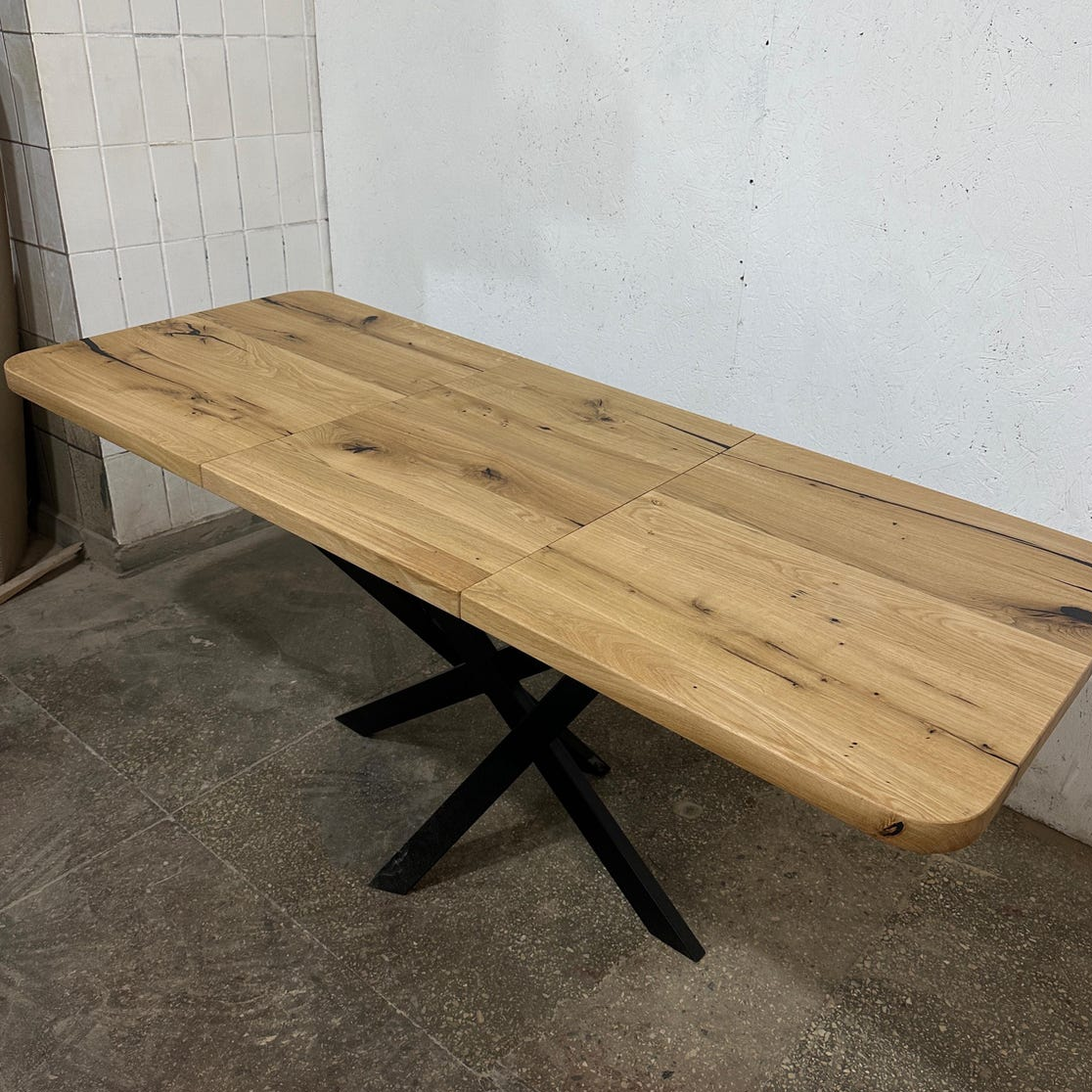 Extendable Drop Leaf Solid Oak Dining Table