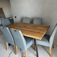 Rectangular Extendable Solid Oak Dining Table