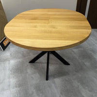 Round Extendable Solid Oak Dining Table