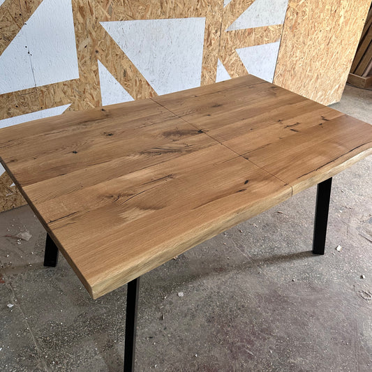 Rectangular Extendable Solid Oak Dining Table