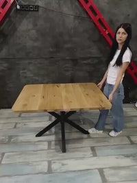 Extendable Drop Leaf Solid Oak Dining Table