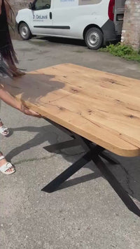 Extendable Drop Leaf Solid Oak Dining Table